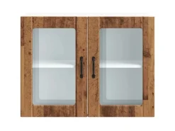 Sale vidaXL Küchen-Hängeschrank mit Glastür -Optik Holzwerkstoff 853855 Altholz