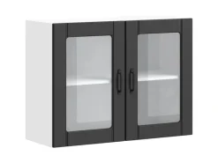 vidaXL Küchen-Hängeschrank mit Glastür Lucca Holzwerkstoff 853848< Küchenschränke