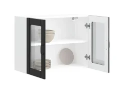 vidaXL Küchen-Hängeschrank mit Glastür Lucca Holzwerkstoff 853848< Küchenschränke