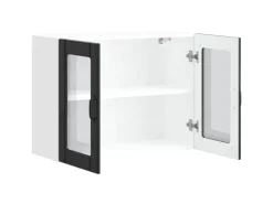 vidaXL Küchen-Hängeschrank mit Glastür Lucca Holzwerkstoff 853848< Küchenschränke