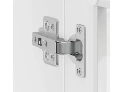 vidaXL Küchen-Hängeschrank mit Glastür Porto Hochglanz-Weiß 854009< Küchenschränke