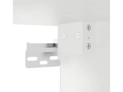 vidaXL Küchen-Hängeschrank mit Glastür Porto Hochglanz-Weiß 854009< Küchenschränke