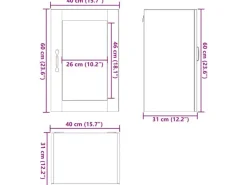 vidaXL Küchen-Hängeschrank mit Glastür Porto Hochglanz-Weiß 854009< Küchenschränke
