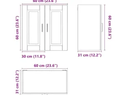 Küchenschränke<vidaXL Küchen-Hängeschrank Porto Sonoma-Eiche Holzwerkstoff 854060