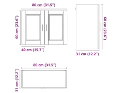 Sale vidaXL Küchen-Hängeschrank Porto Sonoma-Eiche Holzwerkstoff 854070 Sonoma Eiche