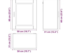 Küchenschränke<vidaXL Küchen-Hängeschrank Porto Sonoma-Eiche Holzwerkstoff 854043