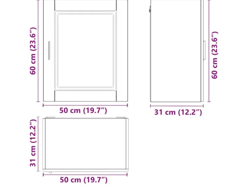 Küchenschränke<vidaXL Küchen-Hängeschrank Porto Sonoma-Eiche Holzwerkstoff 854043