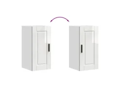 Küchenschränke<vidaXL Küchen-Hängeschrank Porto Hochglanz-Weiß Holzwerkstoff 854019