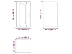 Küchenschränke<vidaXL Küchen-Hängeschrank Porto Hochglanz-Weiß Holzwerkstoff 854019