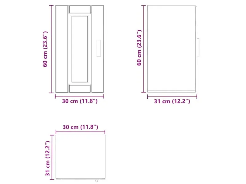 Küchenschränke<vidaXL Küchen-Hängeschrank Porto Sonoma-Eiche Holzwerkstoff 854020
