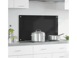 Online vidaXL Küchenrückwand 90 x 50 cm Gehärtetes Glas 42018039 Schwarz