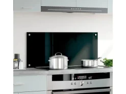 vidaXL Küchenrückwand 90x40 cm Hartglas 249487 Schwarz