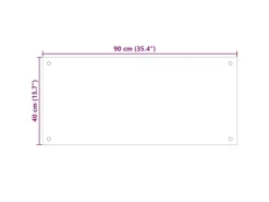 vidaXL Küchenrückwand 90x40 cm Hartglas 249487 Schwarz
