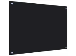 Clearance vidaXL Küchenrückwand 80x60 cm Hartglas 249486 Schwarz