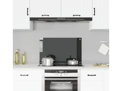 New vidaXL Küchenrückwand 80x50 cm Hartglas 249485 Schwarz