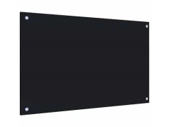 New vidaXL Küchenrückwand 80x50 cm Hartglas 249485 Schwarz