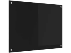 vidaXL Küchenrückwand 80 x 60 cm Gehärtetes Glas 42018037 Schwarz