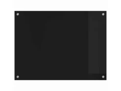vidaXL Küchenrückwand 80 x 60 cm Gehärtetes Glas 42018037 Schwarz