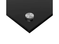 vidaXL Küchenrückwand 80 x 60 cm Gehärtetes Glas 42018037 Schwarz