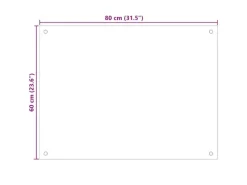 vidaXL Küchenrückwand 80x60 cm Hartglas 249471< Küchenrückwände