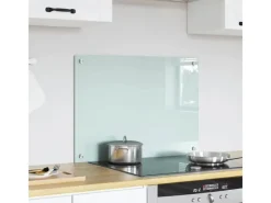 vidaXL Küchenrückwand 70 x 50 cm Gehärtetes Glas 42018009 Weiß