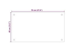 vidaXL Küchenrückwand 70x40 cm Hartglas 249451 Weiß
