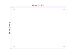 vidaXL Küchenrückwand 80x60 cm Hartglas 249456< Küchenrückwände