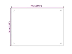 Clearance vidaXL Küchenrückwand 70x50 cm Hartglas 249452 Weiß