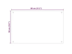 vidaXL Küchenrückwand 80x50 cm Hartglas 249455< Küchenrückwände