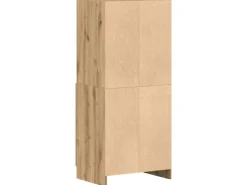 New vidaXL Küchenschrank Artisan-Eiche 57x41,5x131,5 cm Holzwerkstoff 860129 Eiche Handbeschlagen