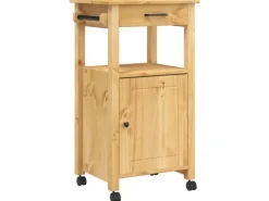 vidaXL Küchenwagen MONZA 48x40x90 cm Massivholz Kiefer Modell 9< Servierwagen|Küchenschränke