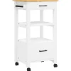 Outlet vidaXL Küchenwagen MONZA 48x40x90 cm Massivholz Kiefer Modell 11
