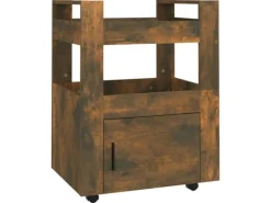 Best vidaXL Küchenwagen Räuchereiche 60x45x80 cm Holzwerkstoff