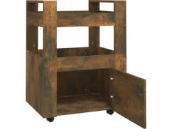 Best vidaXL Küchenwagen Räuchereiche 60x45x80 cm Holzwerkstoff