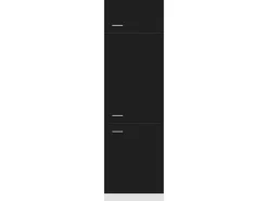 vidaXL Kühlumbauschrank Schwarz 60x57x207 cm Holzwerkstoff