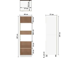 Online vidaXL Kühlumbauschrank Sonoma-Eiche 60x57x207 cm Holzwerkstoff Modell 1
