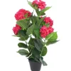 Töpfe<vidaXL Künstliche Hortensie mit Topf 60 cm Rot