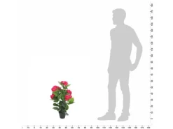 Töpfe<vidaXL Künstliche Hortensie mit Topf 60 cm Rot