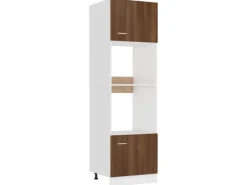 Discount vidaXL Mikrowellenumbauschrank Braun Eichen-Optik 60x57x207 cm