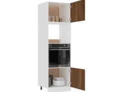 Discount vidaXL Mikrowellenumbauschrank Braun Eichen-Optik 60x57x207 cm