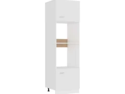 Clearance vidaXL Mikrowellenumbauschrank Weiß 60x57x207 cm Holzwerkstoff