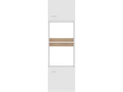 Clearance vidaXL Mikrowellenumbauschrank Weiß 60x57x207 cm Holzwerkstoff