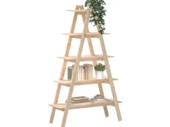 vidaXL Regal mit 5 Böden A-Form 110x40x180,5 cm Massivholz Kiefer< Küchenregale