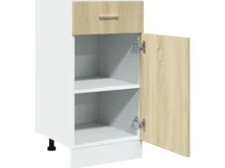 vidaXL Schubunterschrank Sonoma-Eiche 40x46x81,5 cm Holzwerkstoff< Küchenschränke