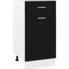 vidaXL Schubunterschrank Schwarz 40x46x81,5 cm Holzwerkstoff< Küchenschränke