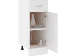 vidaXL Schubunterschrank Weiß 30x46x81,5 cm Holzwerkstoff< Küchenschränke