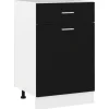 Küchenschränke<vidaXL Schubunterschrank Schwarz 50x46x81,5 cm Holzwerkstoff