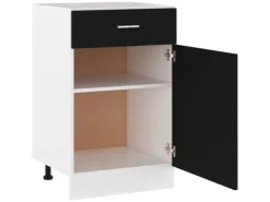Küchenschränke<vidaXL Schubunterschrank Schwarz 50x46x81,5 cm Holzwerkstoff
