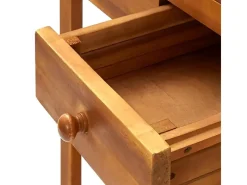 Servierwagen|Schneidebretter<vidaXL Servierwagen Akazienolz Massiv 92 x 43,5 x 141,5 cm