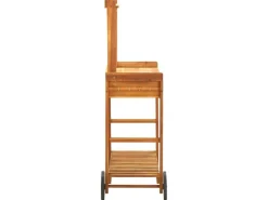 Servierwagen|Schneidebretter<vidaXL Servierwagen Akazienolz Massiv 92 x 43,5 x 141,5 cm